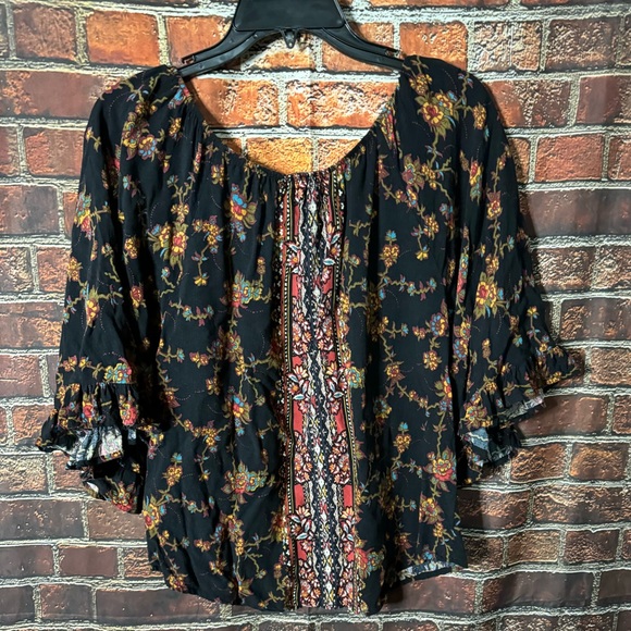 World Unity Boho Blouse Sz M - Picture 4 of 6